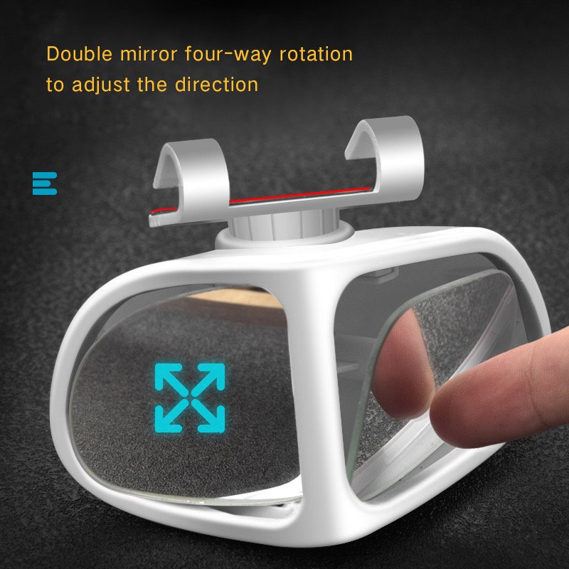 Car Reversing Small Round Mirror Front and Rear Wheels Double-sided Auxiliary Rearview Mirror 360-degree Blind Area