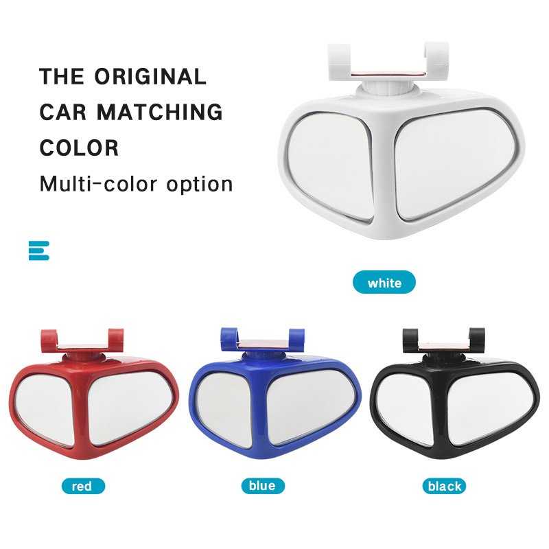 Car Reversing Small Round Mirror Front and Rear Wheels Double-sided Auxiliary Rearview Mirror 360-degree Blind Area
