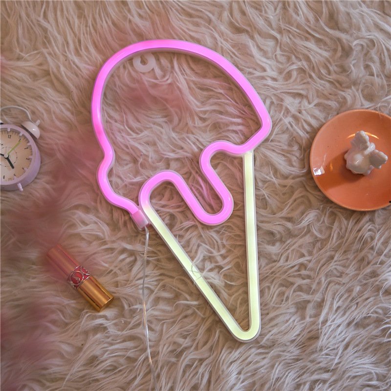 LED Home Neon Light Sign Shaped Sign Neon Fulmination Light USB Decorative Lamp Wall Decor for Kids Baby Room Neon Light Words