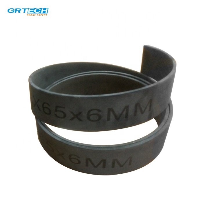Black Color Non-asbestos Rubber Moulded Winch Brake Lining in Roll