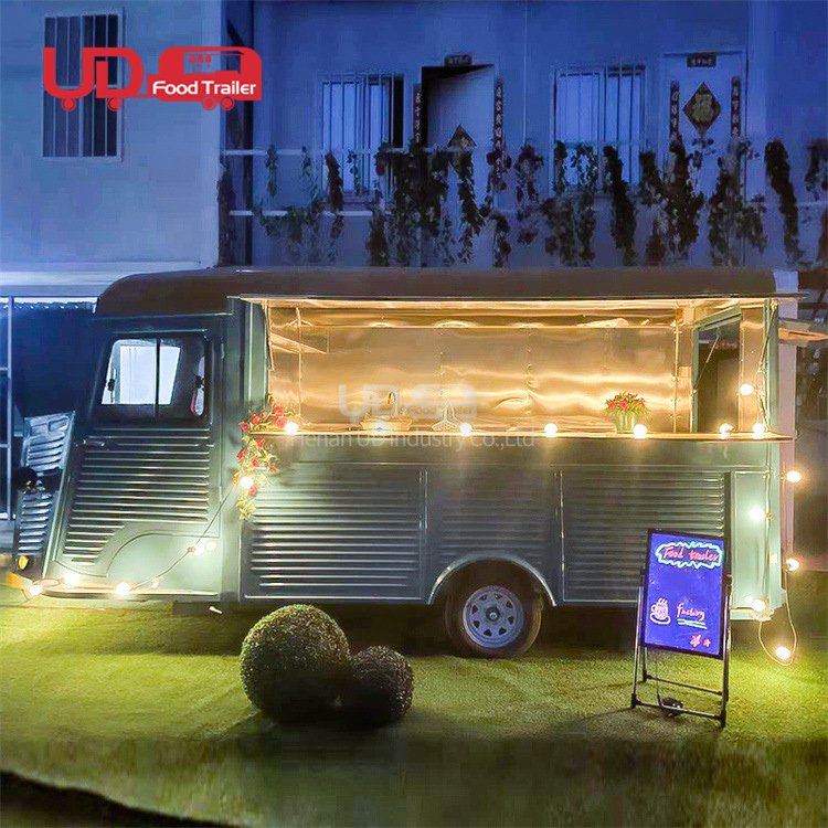 Full Kitchen Equipment Foodtruck Vending Food Cart Vintage Mobile Food Truck for Sale Europe