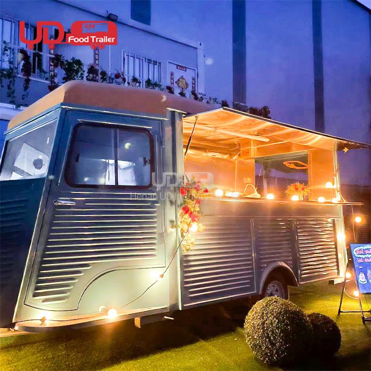 Full Kitchen Equipment Foodtruck Vending Food Cart Vintage Mobile Food Truck for Sale Europe