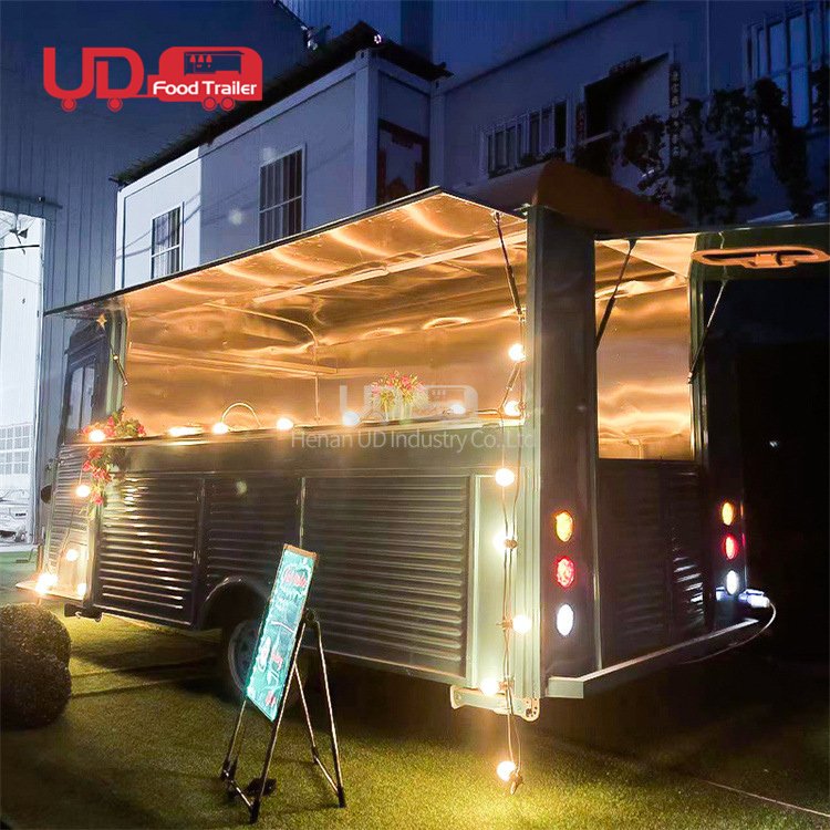 Full Kitchen Equipment Foodtruck Vending Food Cart Vintage Mobile Food Truck for Sale Europe
