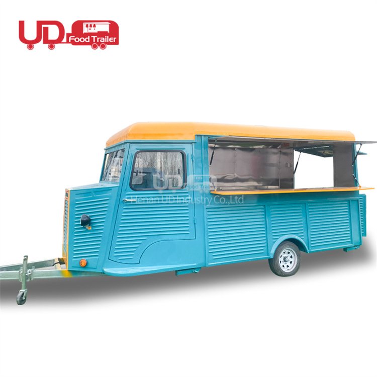 Full Kitchen Equipment Foodtruck Vending Food Cart Vintage Mobile Food Truck for Sale Europe