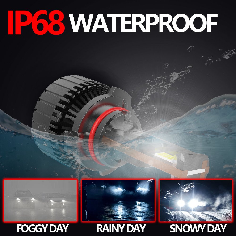 Customized New Model T70 Four Copper Tubes 3570chips Ip68 Waterproof H7 H11 9005 9006 9012 H4 H13 9004 9007 Led Headlight
