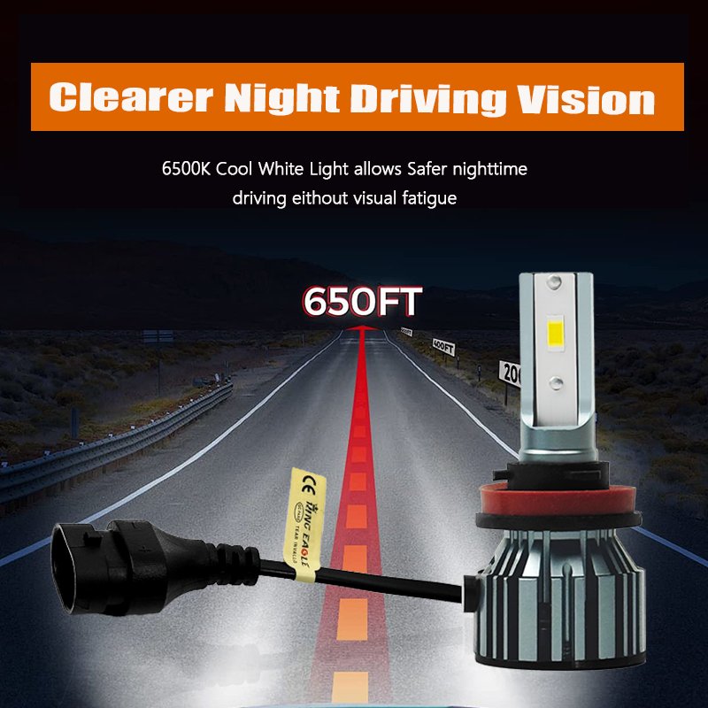 KingEagle M3-H11 CSP LED Headlight Factory Wholesale High Quality H1 H3 H7 H4 9005 HB3 9006 HB4 H8 H11 COB Led Headlight