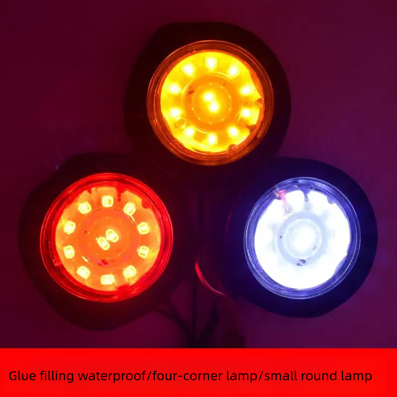 LED Turn Signals Light Flowing Amber Red White for Bus Trucks Trailers Lorries Side Marker Rear Lamp
