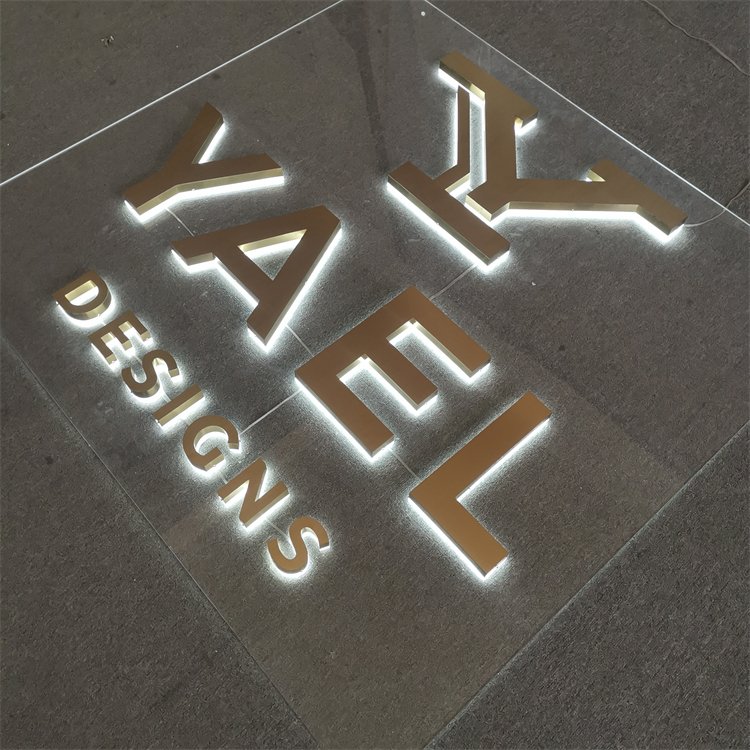 Indoor Office 3d Sign Acrylic Wall logo 3d Letter Light Sign Board Company logo Sign for Reception