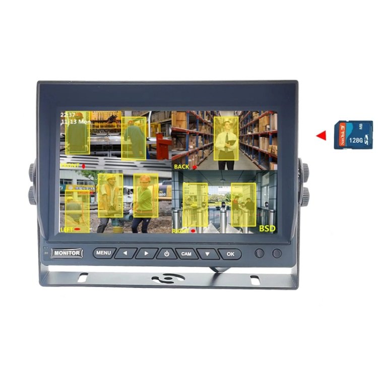 7\" 4Ch BSD DVR LCD AI Monitor Reverse Camera Night View Commercial Vehicle Blind Spot Detection 360 AVS Video DVR Image