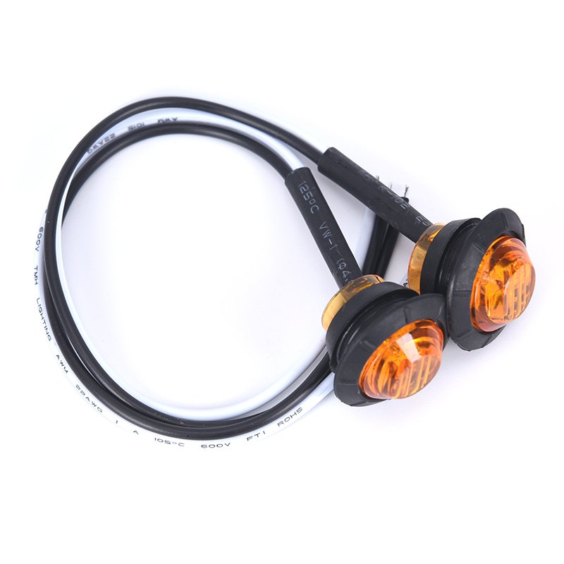 12V 24V Hot Sale Colorful 3/4 Inch Marker Light LED Side Positioning Lights for Bus Truck Trailer Lorry 3/4'' Sidelights