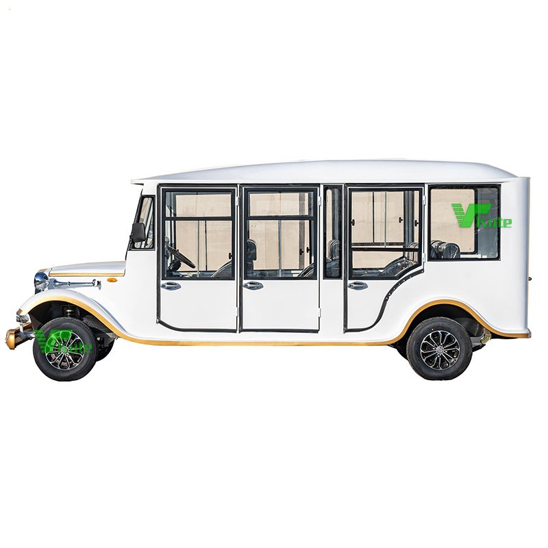 Tourist Electric Classic Car for Scenic Spots Full Closed 14 Seater Retro Car
