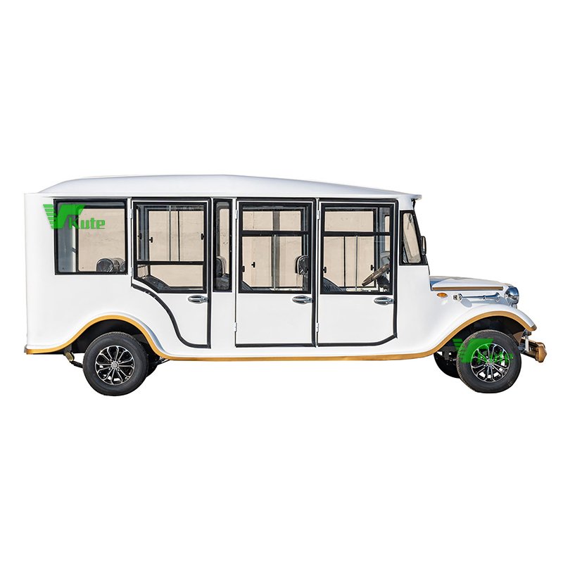 Tourist Electric Classic Car for Scenic Spots Full Closed 14 Seater Retro Car