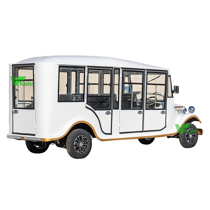 Tourist Electric Classic Car for Scenic Spots Full Closed 14 Seater Retro Car