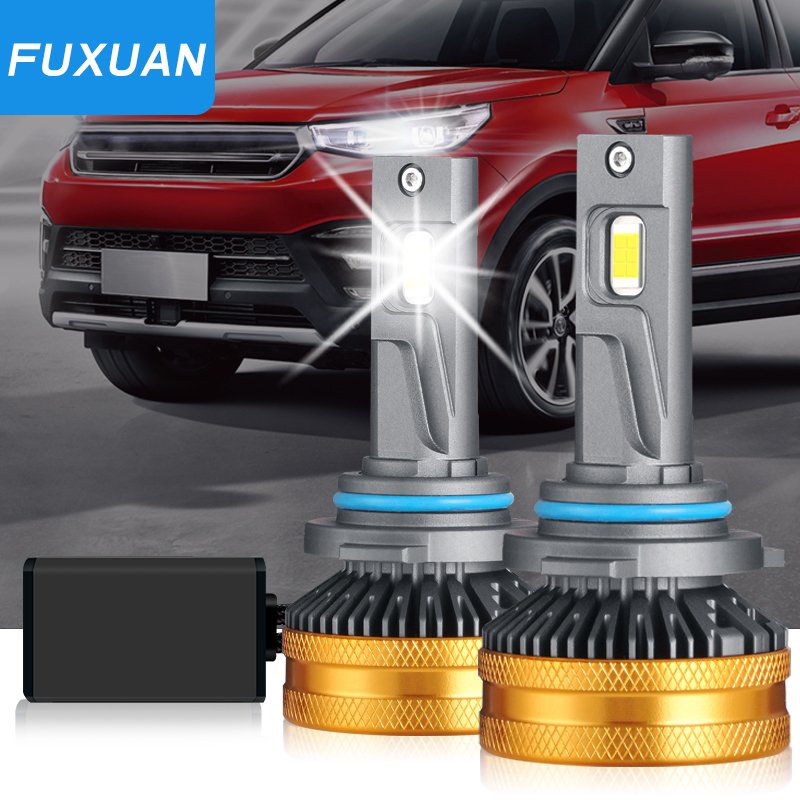 Two Copper Tubes LED Headlights 6000K White Light 130W Power H7 H1 H3 9005 9006 LED Fog Lights Car Lights Bulb