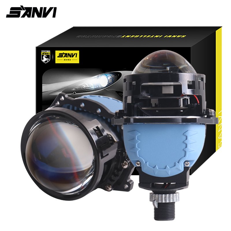 SANVI High Quality 3 Inch S9pro 62w 6000k Super Bright Auto Bi Led Projector Lens Headlights Car Bulbs Upgrade