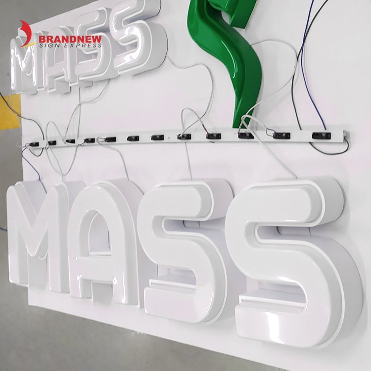 BRANDNEWSIGN Manufacturer Custom Wall 3d Logo Commercial Advertising Vacuum Formed Letter Outdoor Storefront Logo Signs