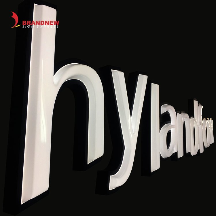 BRANDNEWSIGN Manufacturer Custom Wall 3d Logo Commercial Advertising Vacuum Formed Letter Outdoor Storefront Logo Signs