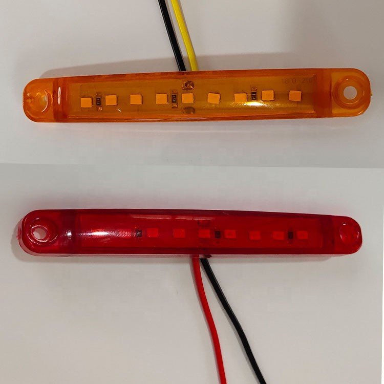 12 24V 8LED Side Marker Indicator Lights Front Rear Tail Clearance Lamp Trailer Truck Strobe