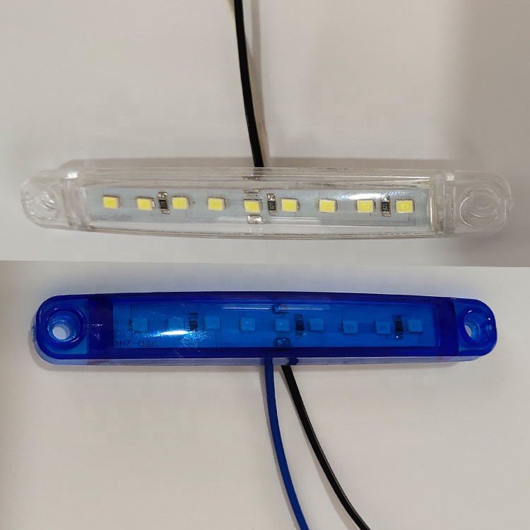 12 24V 8LED Side Marker Indicator Lights Front Rear Tail Clearance Lamp Trailer Truck Strobe