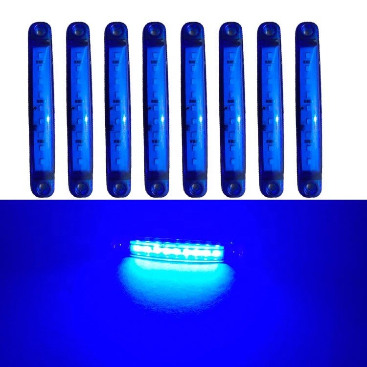 12 24V 8LED Side Marker Indicator Lights Front Rear Tail Clearance Lamp Trailer Truck Strobe