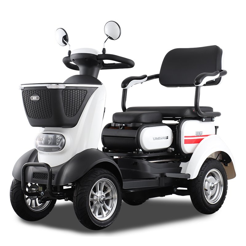Xiangwu Two-seat Sheltered Electric Vehicle Electromagnetic Brakes Elderly Disabled Errands Electric Tricycle