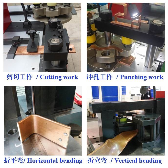 3-in-1 Busbar Processing Machine DHY-200 Hydraulic Copper Bus bar Bending Cutting Punching Machine