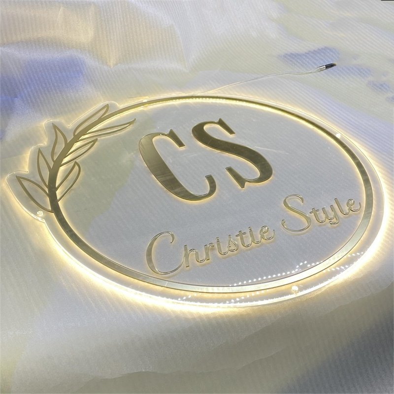 Business Sign Custom Led Backlit Letter Office Logo Acryl Neon Sign Shop Sign Board Outdoor Advertising