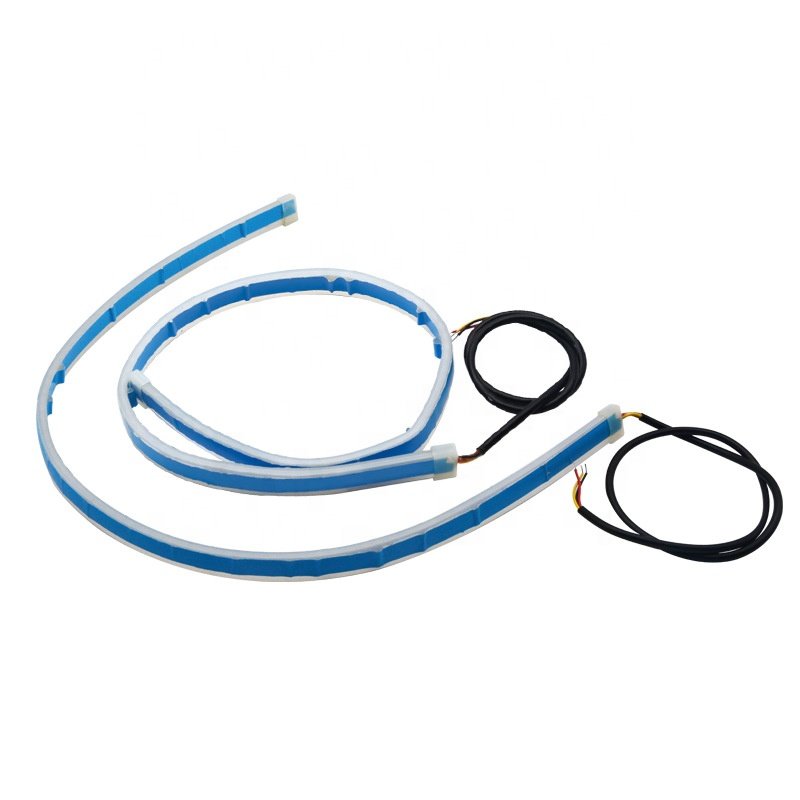 Yosovlamp 12V/24V Dual Color Flexible Led Drl Flexible Drl 335 2835 LED 30cm 45cm 60cm Flowing Turn Drl Led Stripes