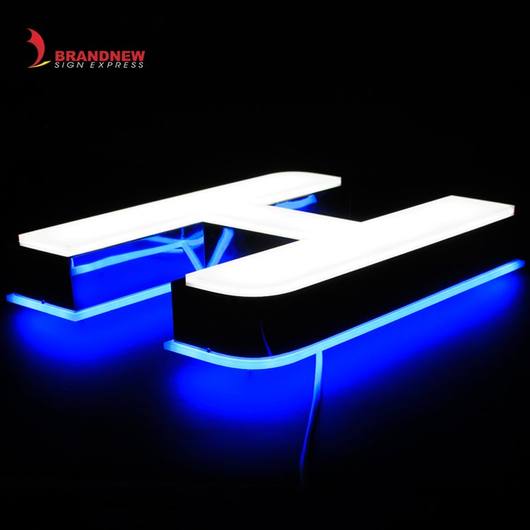 BRANDNEWSIGN Manufacturer Custom Store Indoor 3D Acrylic Letter Decorative Alphabet Letter Wall Letter Sign Light for logo