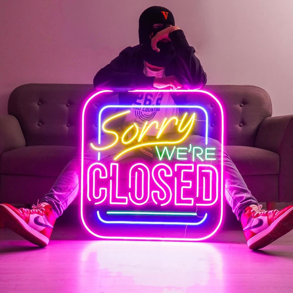 Custom Close Neon Sign Sorry We Re Closed Light Business Led Sign Store Light bar Shop Wall Art Open and Close Neon Light