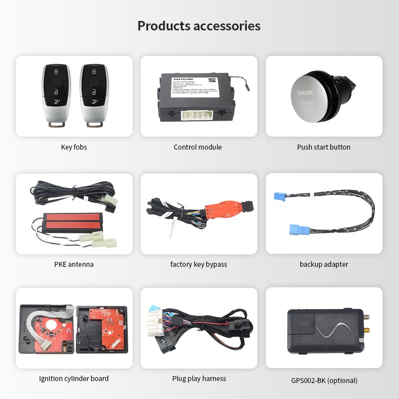 EASYGUARD Plug Play PKE Remote Starter With Smartphone APP Control &4G GPS Tracking Fit for Mercedes Cars