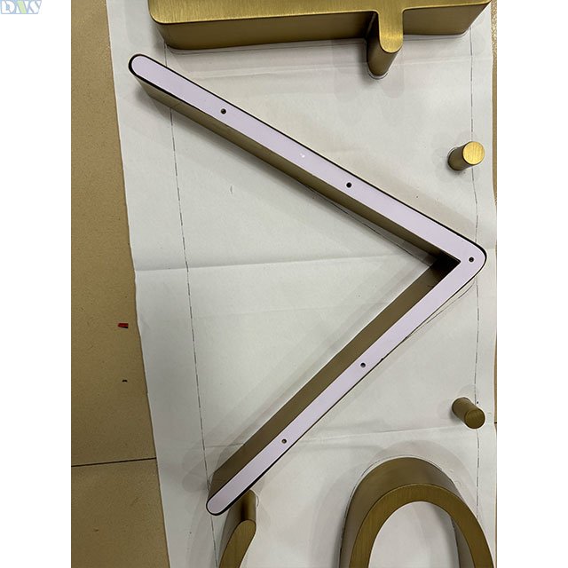 Gold Letter Big Letters Decoration Welcome Door Sign Gold Brushed Polished Metal Letters