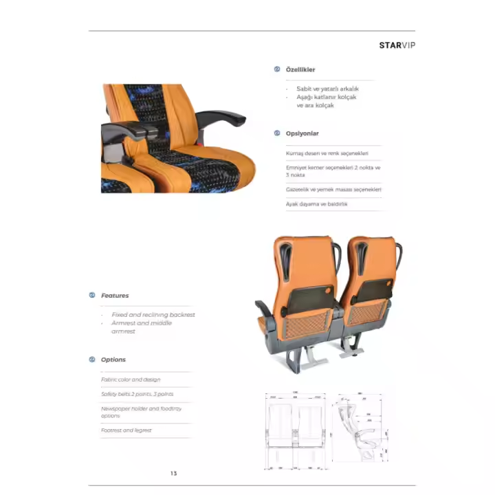 Good Manufacturing Best Cost Economic Bus Comfortable Solution Travel VIP Seats for Sprinter