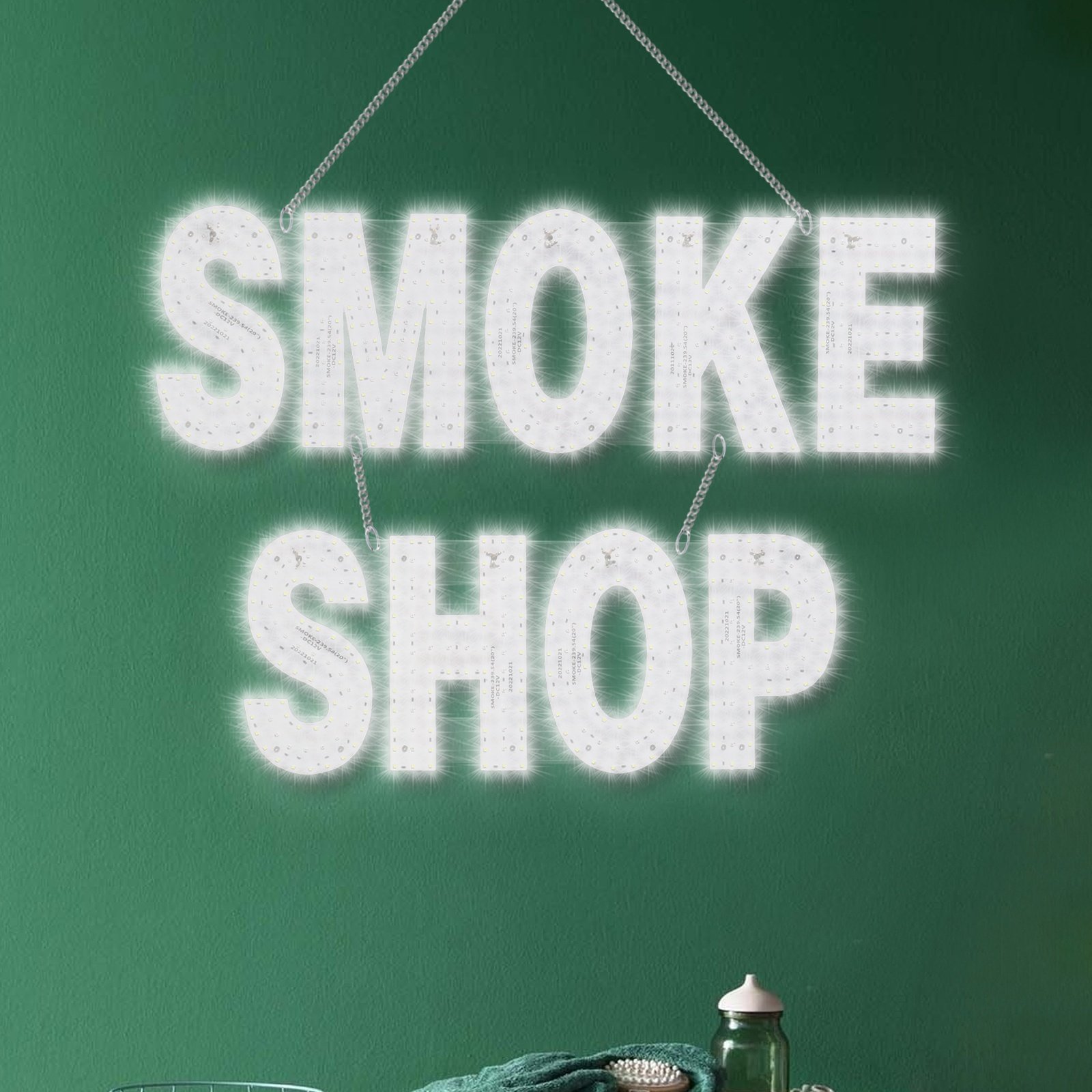 Open Smoke Shop Electronic Sign Board Light Business bar Store Letter Led Sign Custom logo