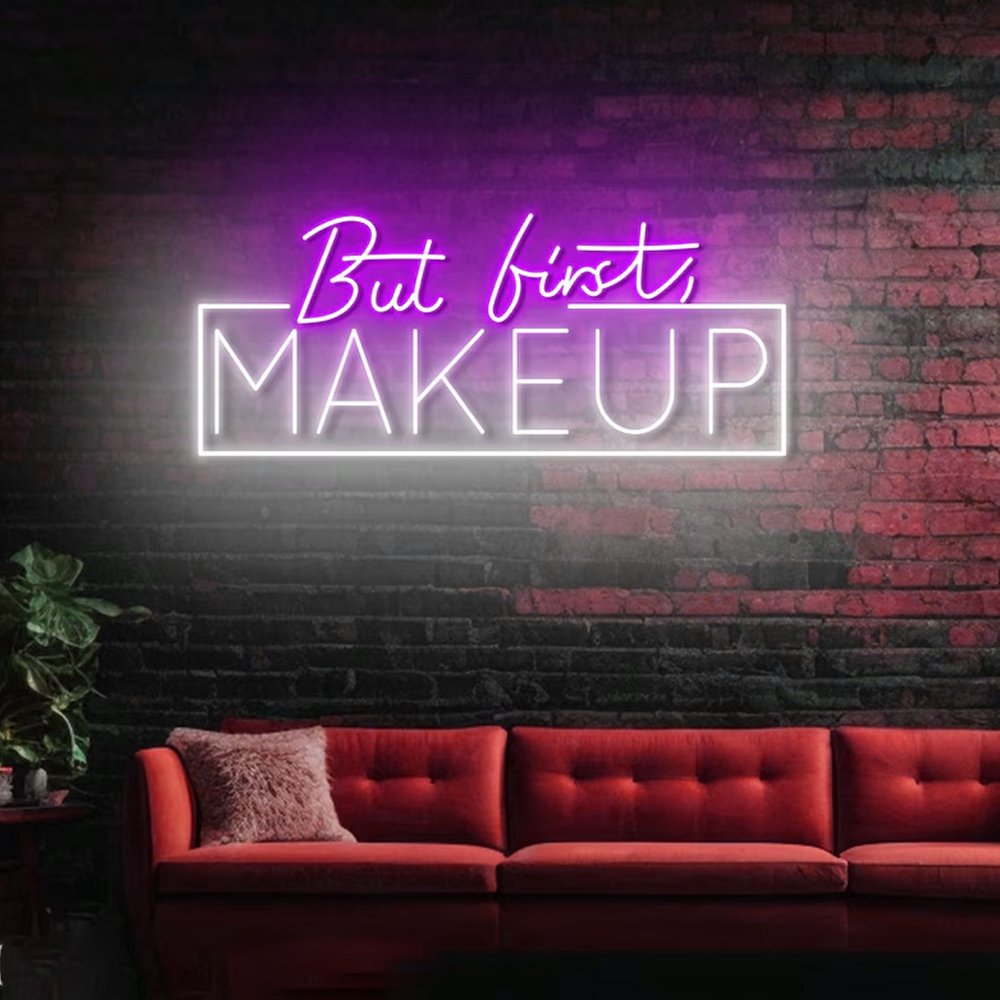 Custom Store Cosmetic Make up Salon Business logo Neon Sign Make up Shop Led Light up Sign Idea for Wall Decoration