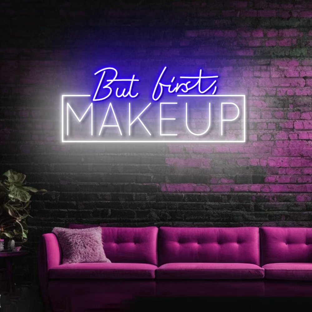 Custom Store Cosmetic Make up Salon Business logo Neon Sign Make up Shop Led Light up Sign Idea for Wall Decoration