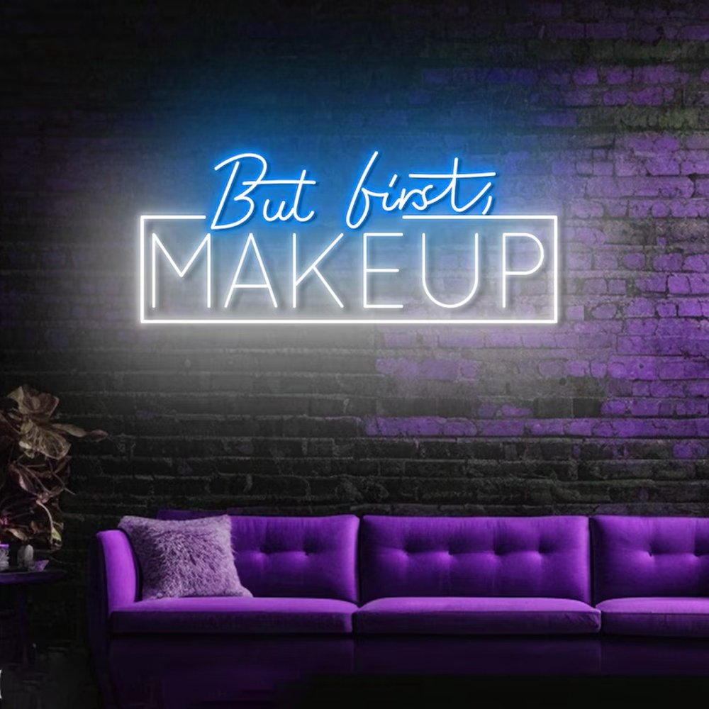 Custom Store Cosmetic Make up Salon Business logo Neon Sign Make up Shop Led Light up Sign Idea for Wall Decoration