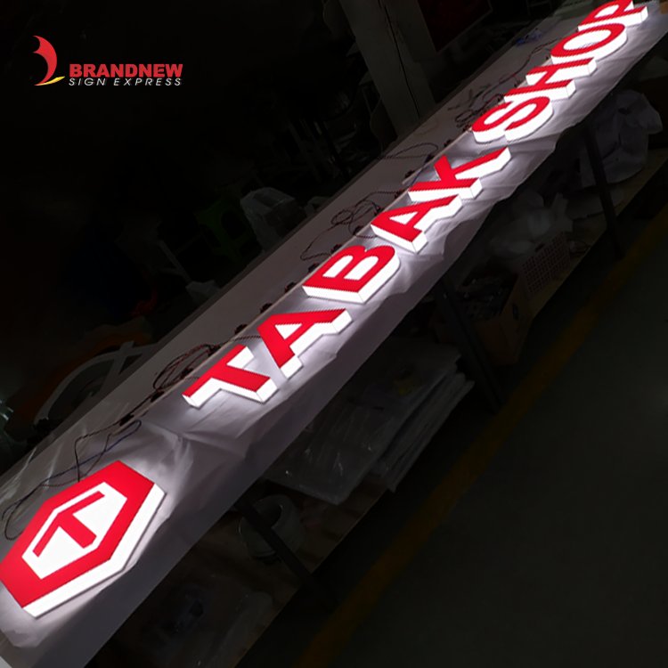 BRANDNEWSIGN Manufacturer Custom Smoke Shop Advertising Logo Letters Signage 3D Lighting Led Acrylic Channel Letters Signs