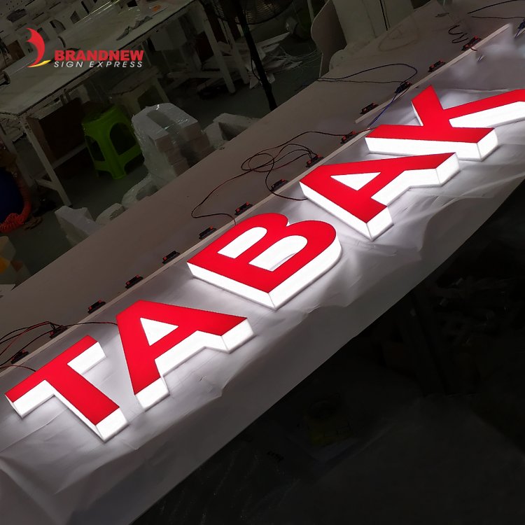 BRANDNEWSIGN Manufacturer Custom Smoke Shop Advertising Logo Letters Signage 3D Lighting Led Acrylic Channel Letters Signs