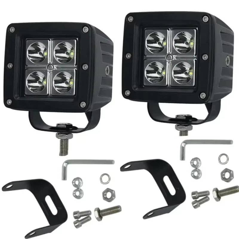Super Bright 16W Spot LED Pods Offroad Driving & Work Light for Trucks SUV ATV UTV Wrangler Model 12V 24V Voltage
