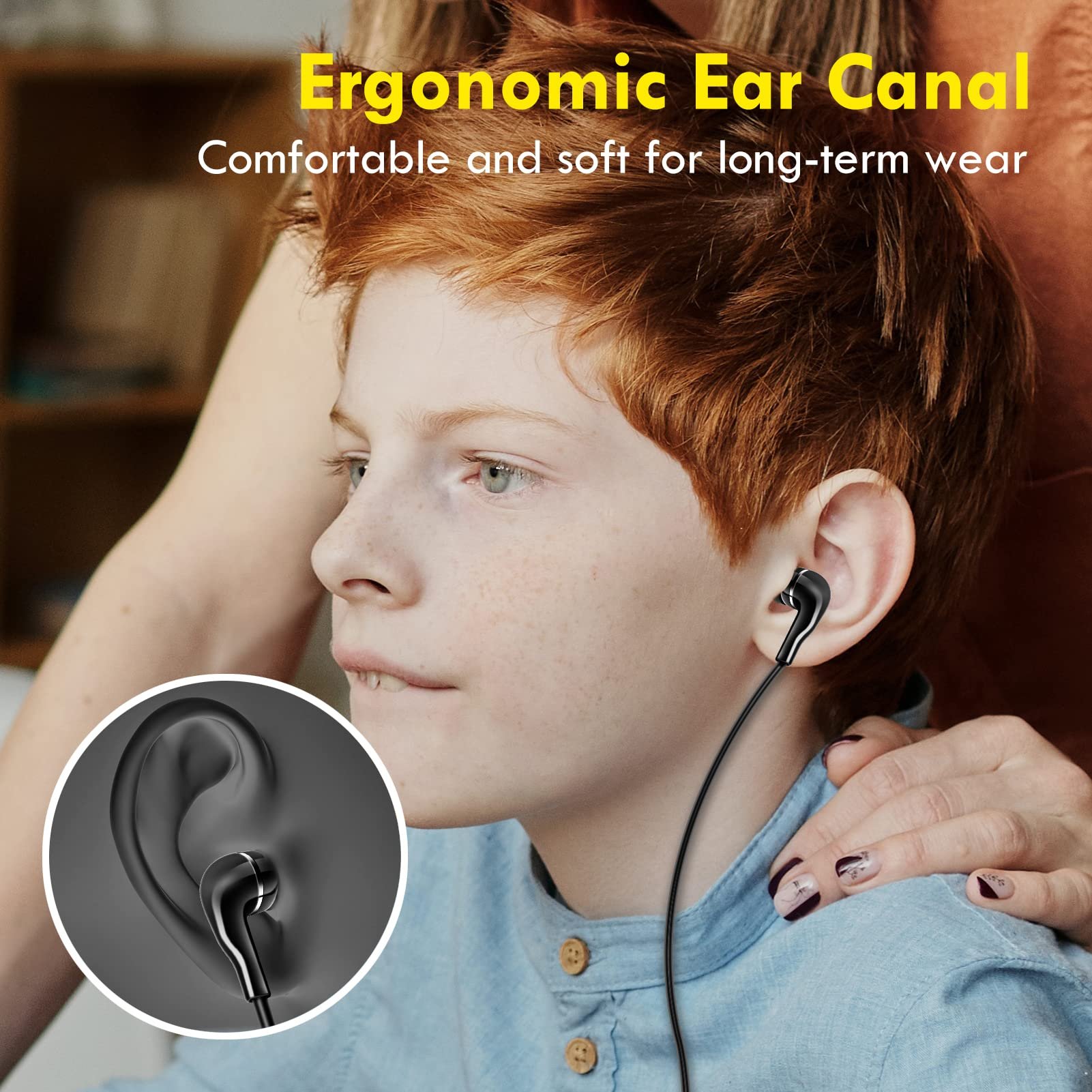 3.5mm Fashion Earphone Rubber Tip Stereo Headphones Earbuds Earphone Disposable Plastic Cheap Wired Earbuds in Bulk
