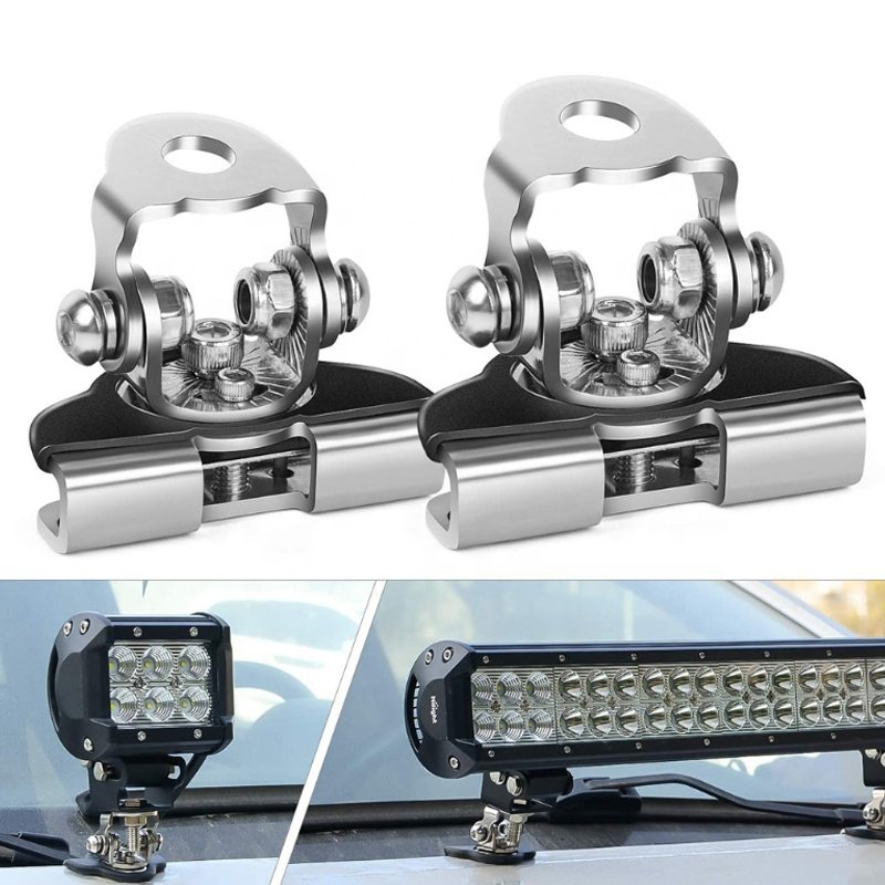 Universal Bar Mount Bracket Fog Driving Light Spotlight Clamp Bracket for Car Motorcycle Crash Bar Led Work Light Bar Clamp