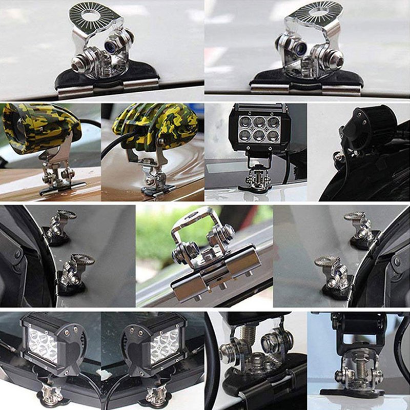 Universal Bar Mount Bracket Fog Driving Light Spotlight Clamp Bracket for Car Motorcycle Crash Bar Led Work Light Bar Clamp