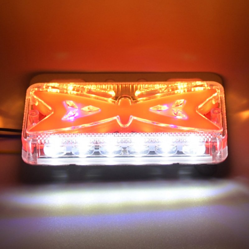 Chevy Colorado Front Rear LED Side Marker Lights Clearance Indicator Lamp OEM 24V COB Led Tail Lights Amber PC +aluminum Housing