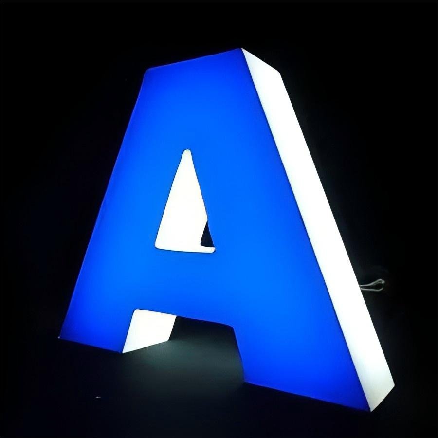 Led 3D Signboard Luminous Stainless Steel Aluminum Acrylic 3D Backlit Letters LED Illuminated Sign Frontlit Channel Letters