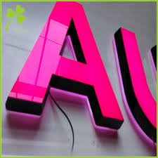 Led 3D Signboard Luminous Stainless Steel Aluminum Acrylic 3D Backlit Letters LED Illuminated Sign Frontlit Channel Letters