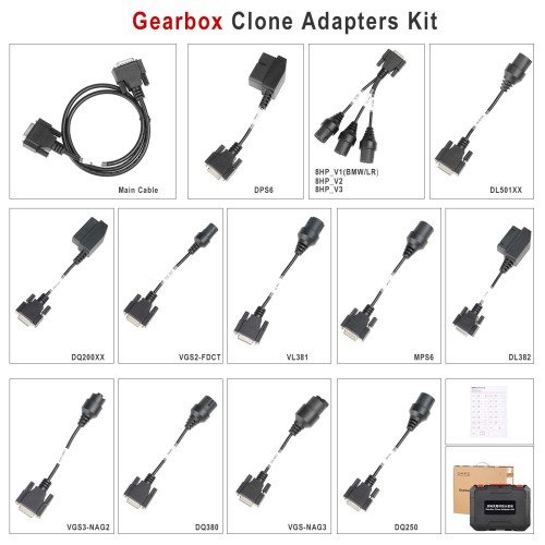 Launch X431 ECU Programmer Gearbox Cloning Connectors Package for Launch X-prog3 X-431 ECU Programmer, PC Adapter for Xprog3