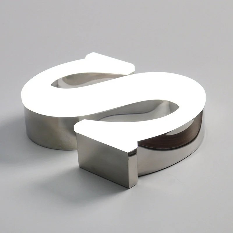 2024 Custom Advertising 3D Acrylic Illuminated Sign Manufacture Big Letters LED Light Bases Electronic Store Front Signs