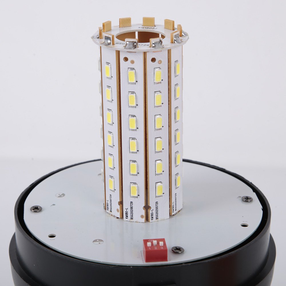 New 60W Rotating Beacon Amber Flashing Light Emergency Strobe Beacon Lamp for Truck Bus Ambulance E-mark R65 R10