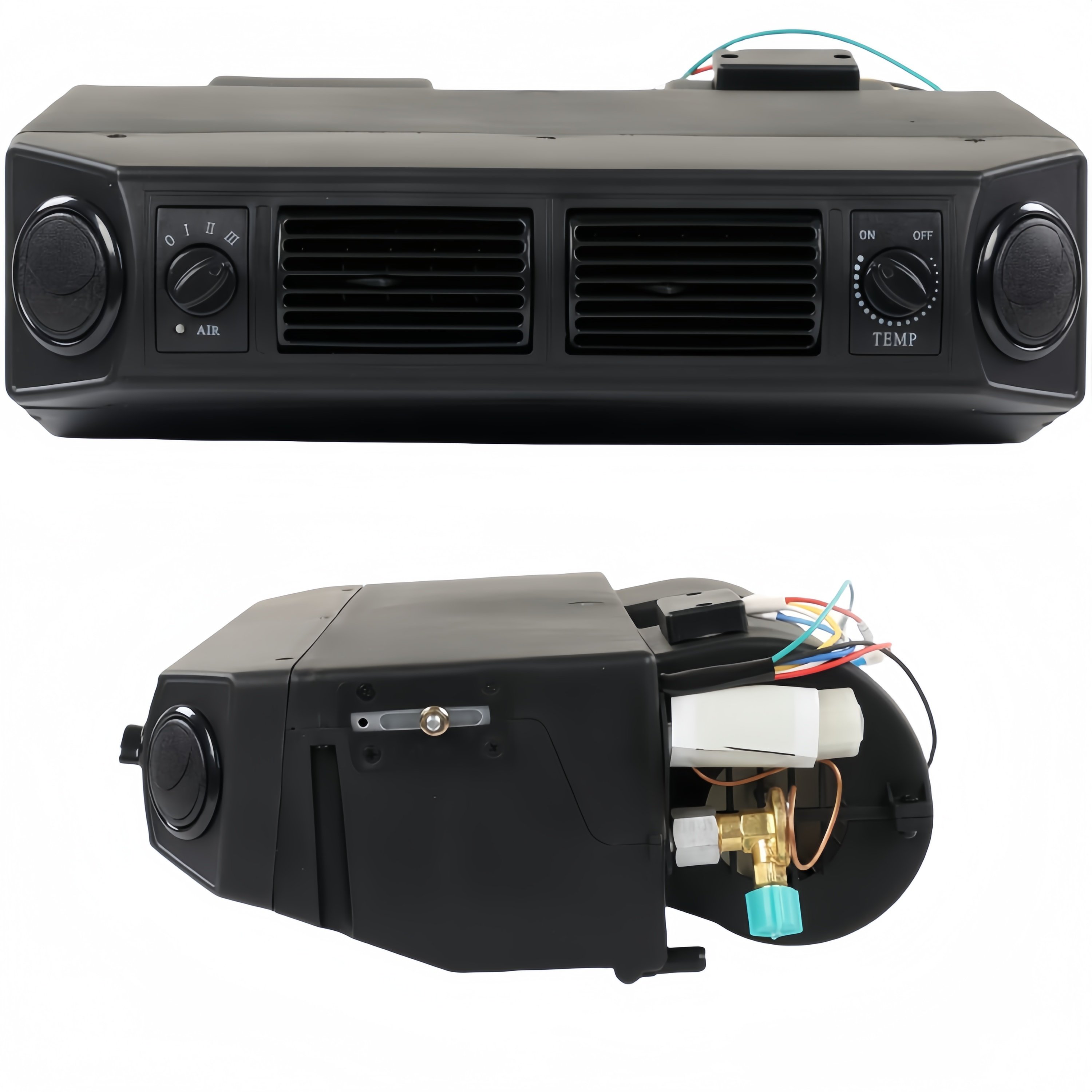 RGFROST Universal HVAC Compressor Add-On Dash Evaporator Assembly Unit Nissan Mini Buses VW Trucks New 12V 24V Air Conditioner